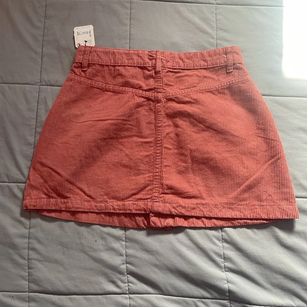 NWT Free People Ray Cotton Corduroy Miniskirt Size 4 Color Myrrh
